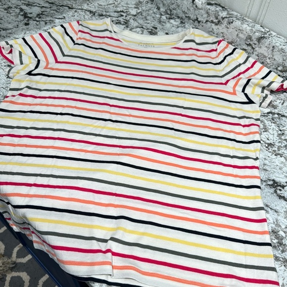Talbots multicolored striped T-Shirt - Picture 1 of 6